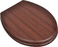 vidaXL Toilettensitz MDF Deckel Schlichtes Design Braun
