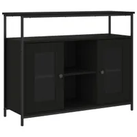 Kredens czarny 100x35x80 cm materiał drewnopochodny