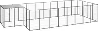 Hundezwinger Schwarz 10,89 m² Stahl
