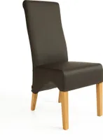 Lederstuhl Lederstühle Regina Dark Braun Eiche Esszimmerstuhl Stuhl Stühle