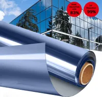 30*300cm Sonnenschutzfolie, Wärmedämmung Fensterfolie Tönungsaufkleber, Reflektierende Sichtschutzfolie Fensterfolien (Blau)