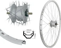 28 Zoll Aluminium Hohlkammerfelge V-Profil Vorderrad Nabendynamo 19-622 Felgenbremse 6V 3Watt
