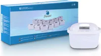 12 kusů filtračních patron Swan identických s filtrem Maxtra + Plus Kompatibilní s filtrační konvicí Brita Maxtra Plus s aktivním uhlím a odstraňovačem vodního kamene