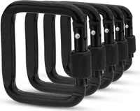 5 Stück Karabiner mit Schraubverschluss, Karabinerhaken Aluminium Schraubkarabiner Locking Karabiner Schlüsselanhänger Legierung Karabiner Schlüsselanhänger für Hängematte Camping Wandern