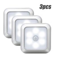 MEIYOU 3er Set Batterie-Lampen LED Treppen-Leuchte Nacht-Licht Bewegungsmelder Sensor