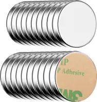 ECENCE Neodym Magnete 20 Stck. - runde Klebe-Magnete selbstklebend - 10x1,5mm - hochwertige NiCuNi-