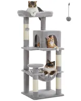 PAWZ Road 116 cm Kratzbaum für 2-3 Katzen, Grau