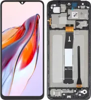 LCD displej a dotykové sklo Xiaomi Redmi 12C s rámečkem (REF), náhradní displej pro Xiaomi Redmi 12C, náhradní díly pro smartphone