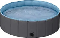 Yaheetech Hundepool für Hunde, Swimmingpool 100 x 30 cm, Hund Planschbecken Schwimmbecken, Faltbarer Pool Badewanne Wasserbecken, Klappbares Haustier-Duschbecken