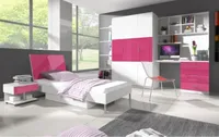 JV Möbel Bett + Nachttisch - Kinderzimmer 2tlg Set