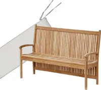 Bankauflage 120 cm x 50 cm für Gartenbank Pescara - creme
