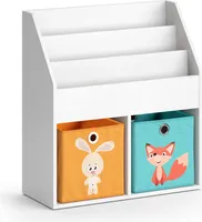 Vicco Kinderregal Luigi, 72 x 79 cm mit 2 Faltboxen opt.1, Weiß