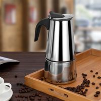 Espressokocher, Kaffeebereiter, Kaffeekanne, Kaffeekocher, 9 Tassen, 450 ml, Edelstahl