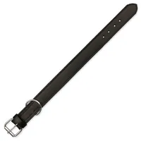 Trixie Obojek ACTIVE kožený - černý Velikost: M:38-47cm/40mm