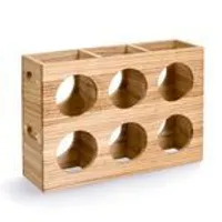 Weinflaschenständer für 6 Flaschen, aus Holz, 38 x 11,6 x 27 cm
