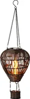 Northpoint LED Solar Laterne Heißluftballon Windlicht Garten Dekoration Rattan