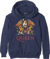 Queen - "Classic" mikina s kapucňou pre mužov/dámy Uni RO1956 (S) (Navy Blue)