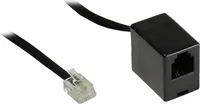 RJ11 Telefonverlängerung, 6p4c Stecker an Buchse, schwarz, 6m, Good Connections®