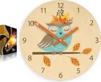 ModernClock, Wanduhr, Wanduhr für Kinder, Herbst-Eule, stille Wanduhr, 30 cm
