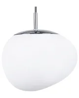 BELIANI Lampa sufitowa wisząca biała szklany nieregularny klosz nowoczesny Skandynawski dodatek do sypialni i salonu