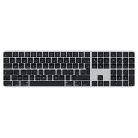 Apple Magic Keyboard, Volle Größe (100%), USB + Bluetooth, QWERTY, Schwarz, Silber