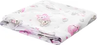 Prestieradlo na matrac do detskej postieľky 100% bavlna hypoalergénne 140x70 cm pre hrúbku 6 cm Biele so zvieratkami