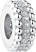 PANDACHARMS Kugelband Zwischenelement Charm, 925er Sterling Silber, passt zu Pandora