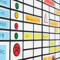 2DOBOARD Whiteboard Raster Quick Grid 59 cm x 39 cm Schwarz für Magnettafeln, Kühlschränke, Plantafeln und Whiteboards. Schnelle Raster