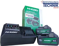 Hikoki 2 Akkus 18V 5,0 Ah BSL1850MA + Ladegerät UC18YSL3