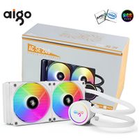 Aigo CPU-Wasserkühlung RGB, 2x120mm, CPU-Wasserkühler weiß