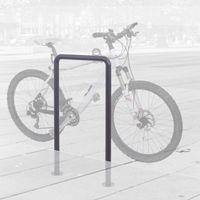 HWC-J71 vešiak na bicykel, nerezová oceľ, vonkajšia prášková farba 120x60x12cm ~ antracit
