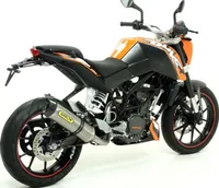 ARROW street thunder ciemny aluminiowy tłumik wsuwany i zaślepka do KTM Duke 200