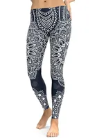 Damen Yogahose Fitness-Leggings mit hoher Taille Blickdicht Bauchweg, Schwarz, L