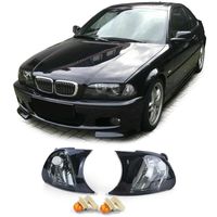 Klarglas Blinker Schwarz Smoke passend für BMW 3er E46 Coupe Cabrio 01-03