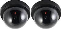 2 sehr realistische Überwachungskamera-Attrappen mit rot blinkendem LED Licht