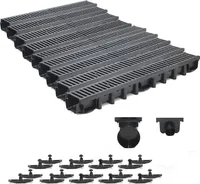 9m Entwässerungsrinne Belastungsklasse C250, 98mm Gußrost komplett SET