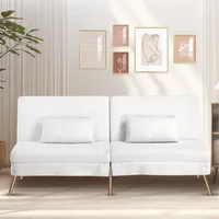COMHOMA rozkładana sofa z funkcją spania, rozkładana sofa, rozkładana sofa, narożnik, sofa dla gości, sofa 3-osobowa, z regulowanym oparciem z pluszowej tkaniny