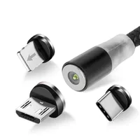 kabel magnetyczny 3 w 1, 1 m USB-C / Micro-USB / Lightning - czarny
