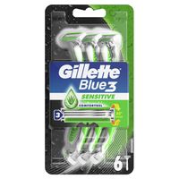 Gillette Blue3 Sensitive jednorazowa maszynka do golenia dla mężczyzn, 6 szt