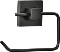FACKELMANN Toilettenpapierhalter NEW YORK / hochwertiger Klorollenhalter fürs Bad / Maße (B x H x T): ca. 12,5 x 10 x 3,5 cm / Accessoire fürs Badezimmer / kubisches Industriedesign / Farbe: Schwarz
