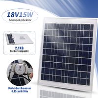 15W Solarmodul 18V Erhaltungsladegerät Batterieladegerät Kit Instandhalter Boot RV Auto