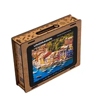 UNIDRAGON Holzpuzzle Woosaic – Italienische Riviera – 250 Teile – Mittel 23 x 31 cm