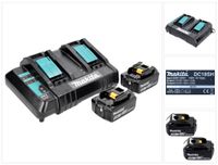 Makita Power Source Kit 18 V mit 2x BL 1850 B 5,0 Ah Akku ( 197280-8 ) + DC 18 SH Doppel Ladegerät ( 199687-4 )