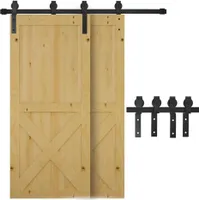 HOMCOM HOMCOM - Schiebetürsystem - Schiene - 200 cm - Max. 90KG - Schwarz