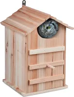 relaxdays Eulen Nistkasten Holz