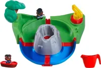 AquaPlay Sploshy Volcano Badewannenspielzeug mit Schaummaschine - Wasserspielzeug für Kinder ab 1,5 Jahre - Spielzeug-Wasserbahn mit Schaumlava, See & Boot inkl. Saugnäpfe für Badewanne & Co.