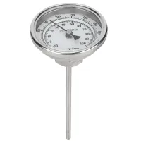 1/2 NPT-Gewinde Edelstahl-Zifferblattthermometer Homebrew-Kesselthermometer 0-220 ℉ / -10-100 ℃