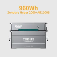 Hyper 2000 Wechselrichter 1800W mit Stromspeicher AB1000S 960Wh LiFePO4 Solarpeicher für Balkonkraftwerk
