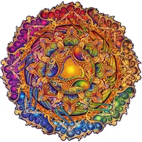 UNIDRAGON Mandala Reichtums 33 x 33 cm 350 Teile Holz-Puzzle