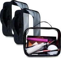 EDIBAZZAR | 3er Set transparente Organizer Kosmetiktasche für den Koffer